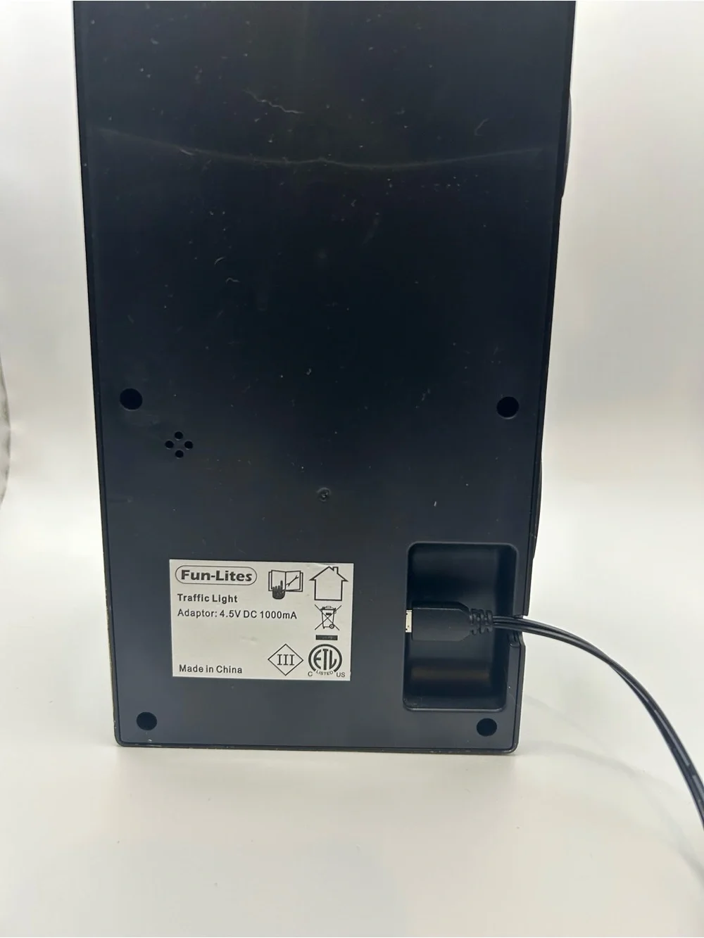FunLites 12” Traffic Light Wall Mount Tabletop Lamp W/ Power Adapter